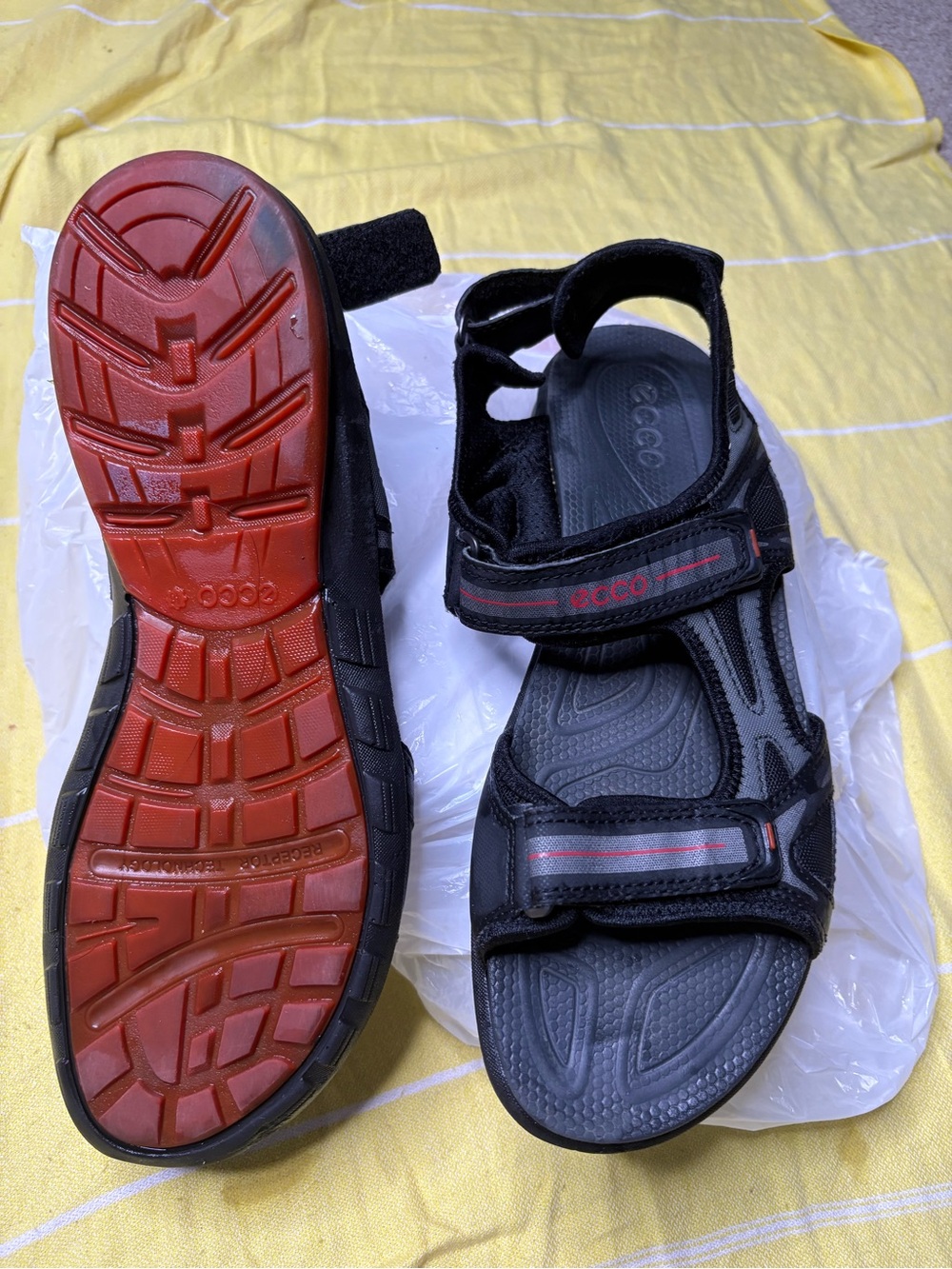 Ecco Men's Black Yucatán River Sport Sandal Size 12/12.5